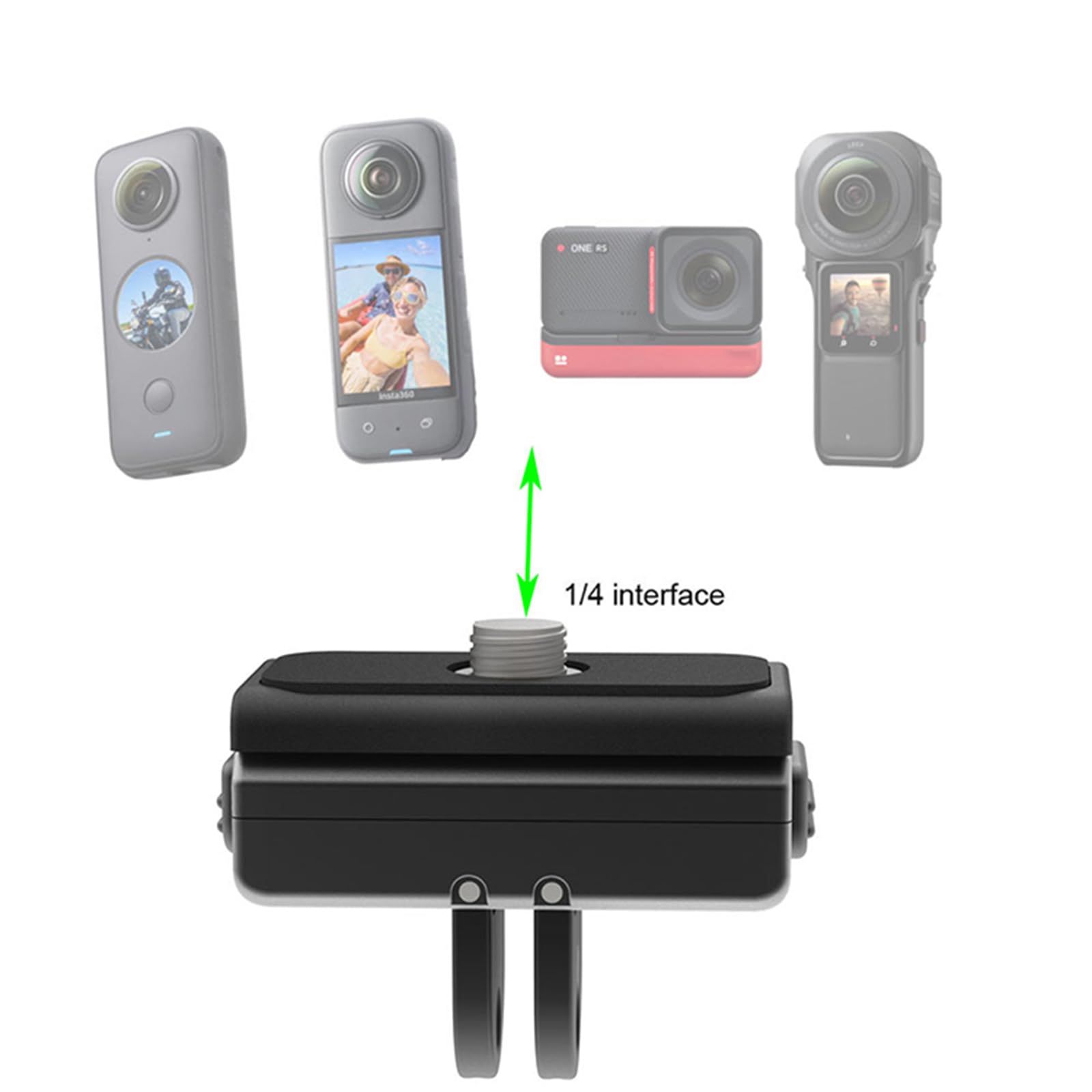TELESIN Montaggio adattatore magnetico a sgancio rapido per Insta360 Ace Pro con due artigli Accessori