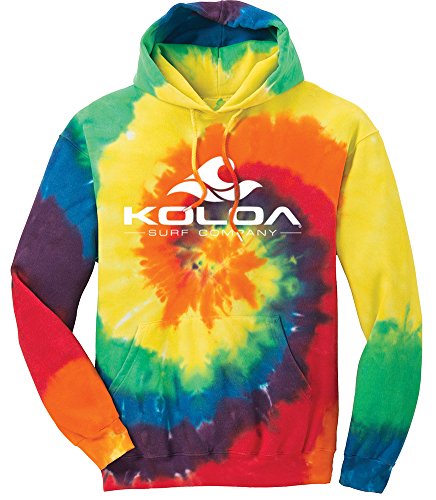 Koloa Surf Wave Logo Hoodie 3XL Rainbow Tie-Dye