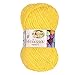 Melissa Hilo 100% Acrilico Ovillo de Lana (200m 100g * 1=50g * 2) Premium para DIY Tejer y Ganchillo, Certificado OEKO-TEX Standard 100,Agujas Talla 4(1/2)-5,Amarillo 9,Enviado desde Europa