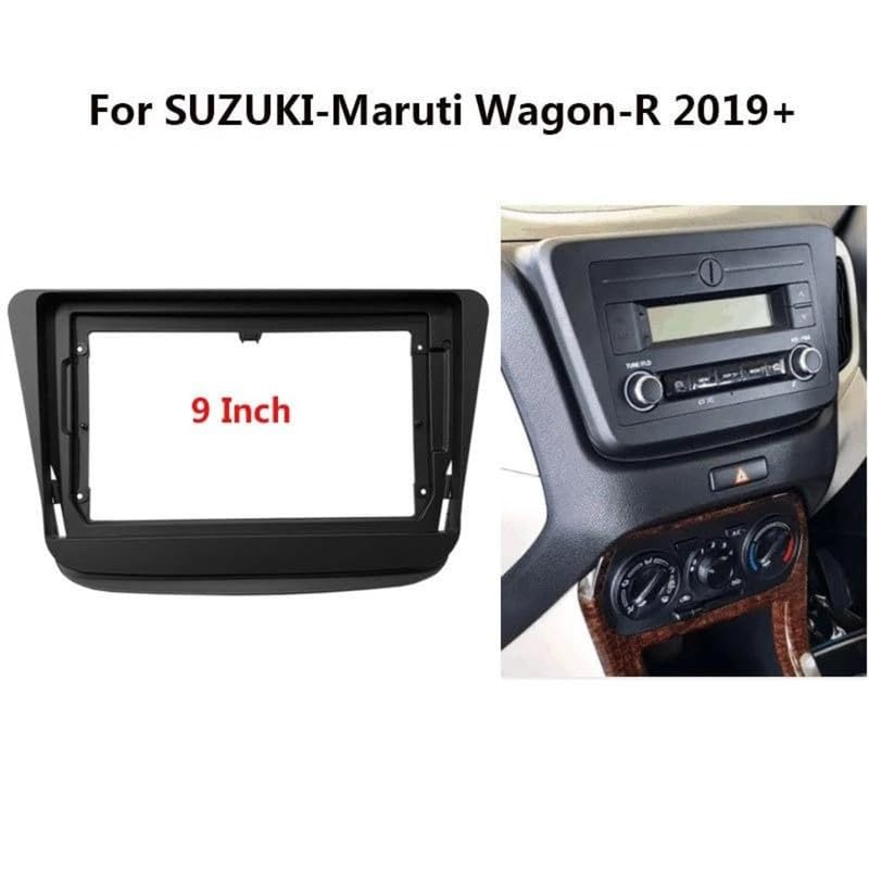 Image of Audio Wheels Car Android Frame ABS300 Plastic Material 9 inch with Wiring Suitable for Base Model for Maruti Sx4 2007-2013