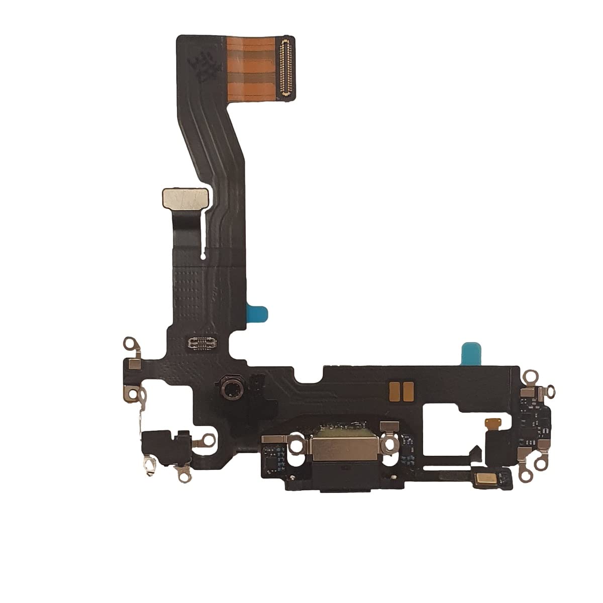Smartex® Charging Port Flex cable compatible with iPhone 12/12 Pro Black - Dock Connector + flex cable, 12 /12 pro