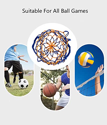 Rohome Basketball Net Bag Mesh Soccer Football Bag Durable Single Ball Carrier Nylon Carry Bag For Holding Basketball Volleyball Rugby Swimming Mesh Storage (Yellow) #TOP2