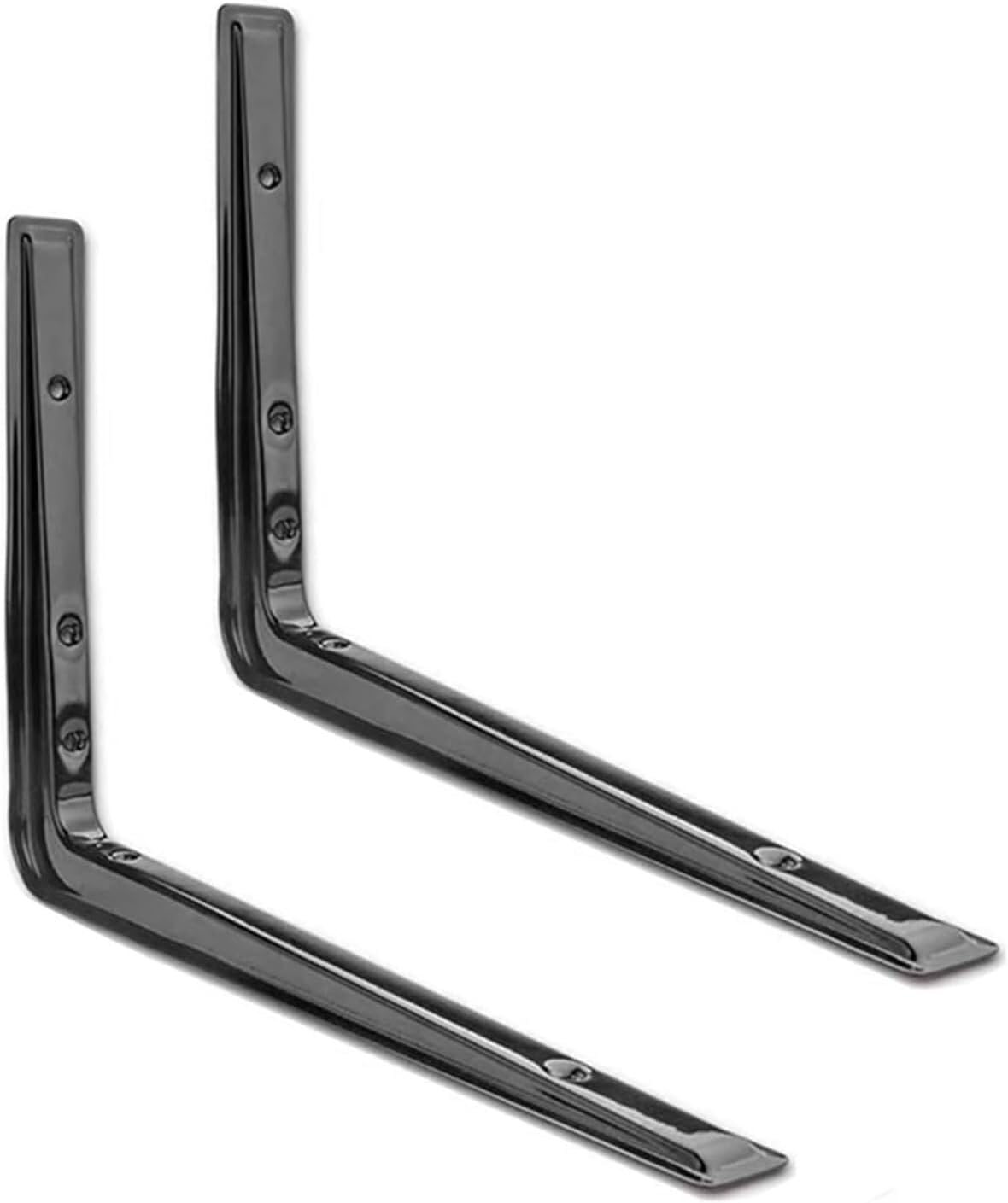Shelf Brackets,2 Pieces Support Wall Hanging Iron,Scaffold Boards for Wall Mounted Decoration Cabinet Furniture Shelf Bookshelves,Kitchen (270mm×190mm,Black) ( Color : Blac ( Color : White , Size : 22