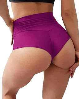 Women's High Waist Yoga Shorts Gym Workout Booty Dance Hot Pants Athletic Butt Lifting Sports Leggings