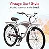 Kulana Lakona Tide Adult Beach Cruiser Bike, 26-Inch Wheels, 7-Speed, Silver #1