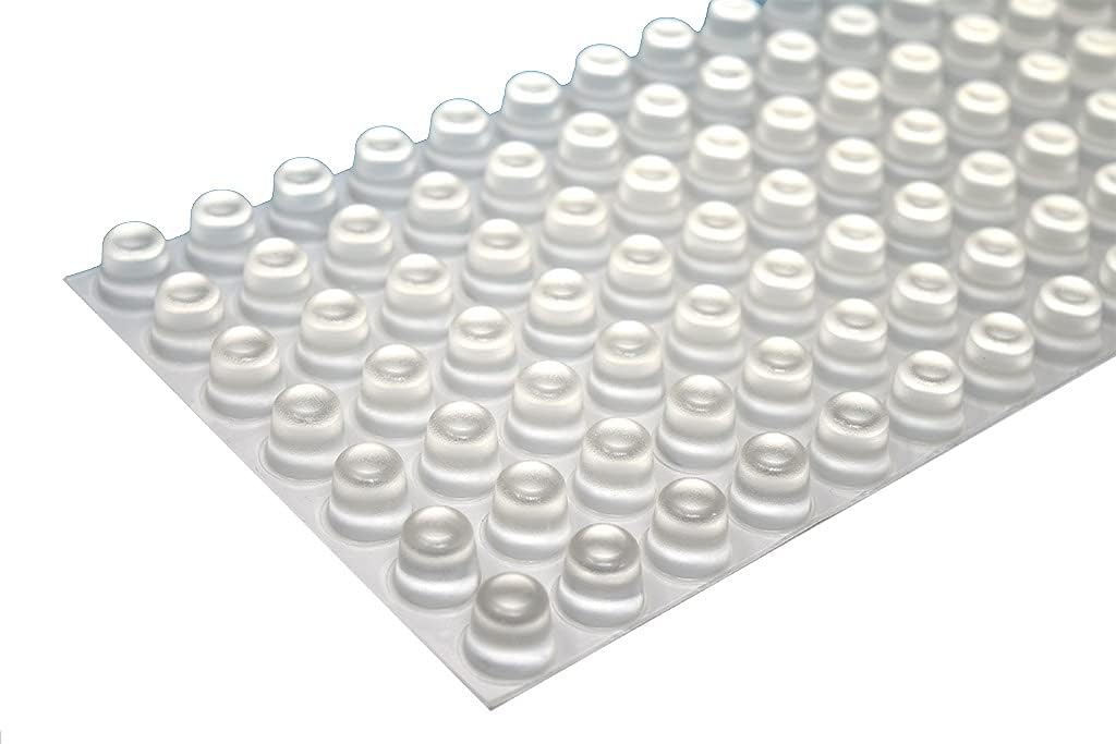 Bumper Specialties Self Adhesive Bumper Feet 0.718" x 0.600" (18.2mm x 15.2mm) Clear Cylindrical Polyurethane Pads for Industrial Surface Protection, 1,372 Pieces per Box, BS28