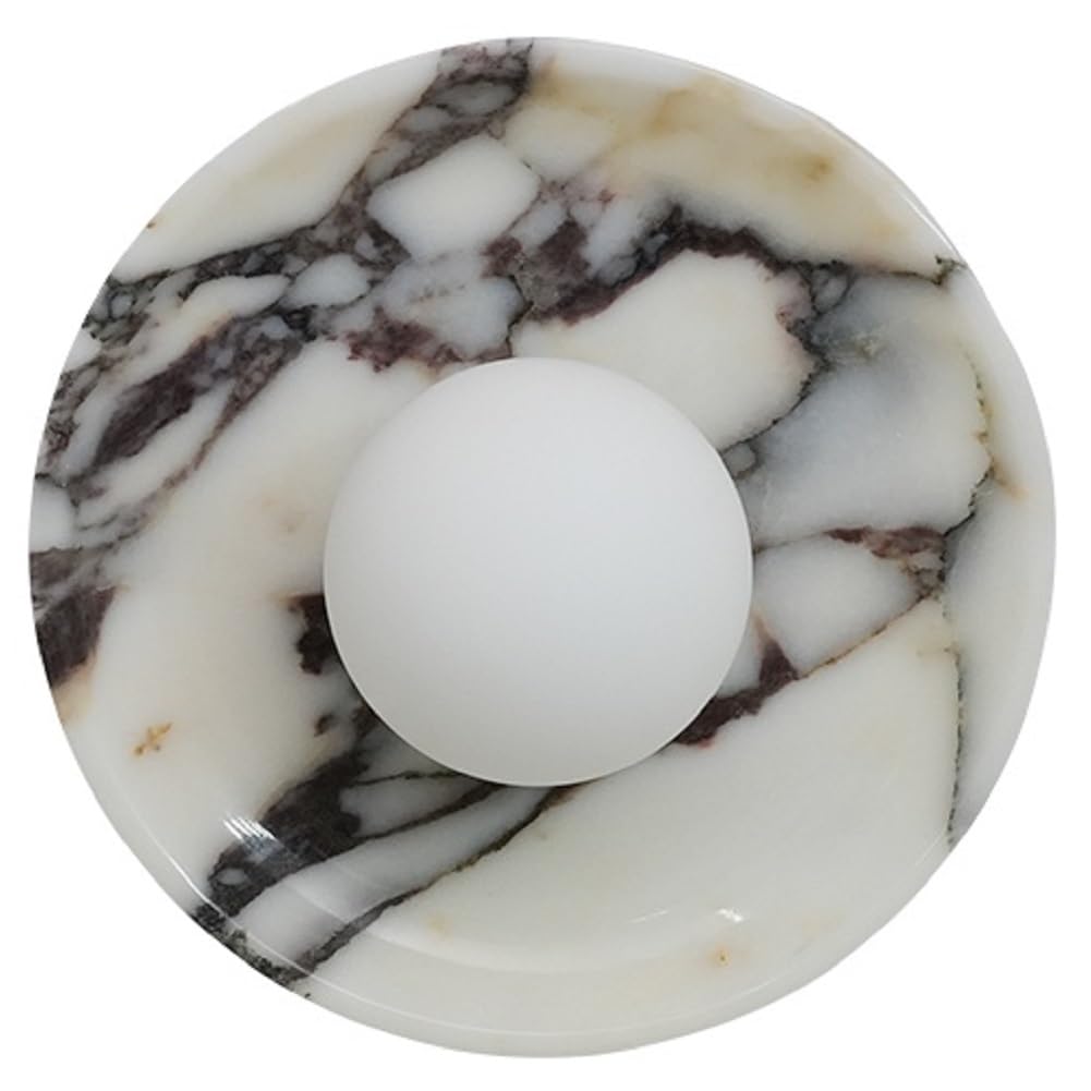 UDSKNV[KSL Staircase Aisle Bedroom Wall Lamp Sconce Luxury Vintage LED Marble Stone White Glass Ball Bathroom Mirror Light