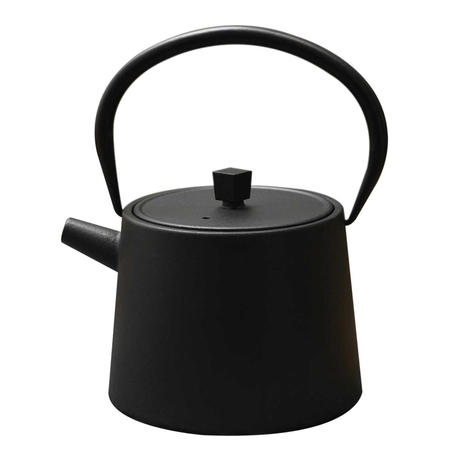 Théière en fonte 90 cl noire au design moderne pour thé et café