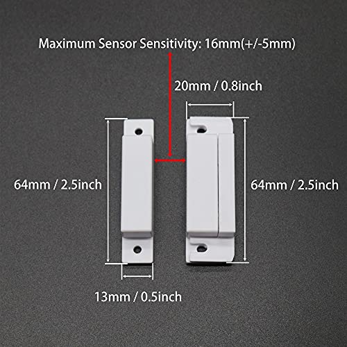 VictorsHome Magnetic Reed Switch NO Surface Mount Wired Door Window Contact Sensor with Cover for Home Security and Burglar Alarm Systems MC-31 5pcs - Thumbnail 2