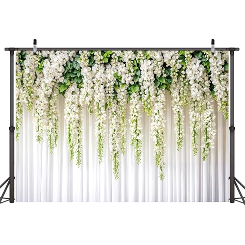 Fondo Fotográfico Flores 10x8ft Blanco para Foto Estudio miniatura 3