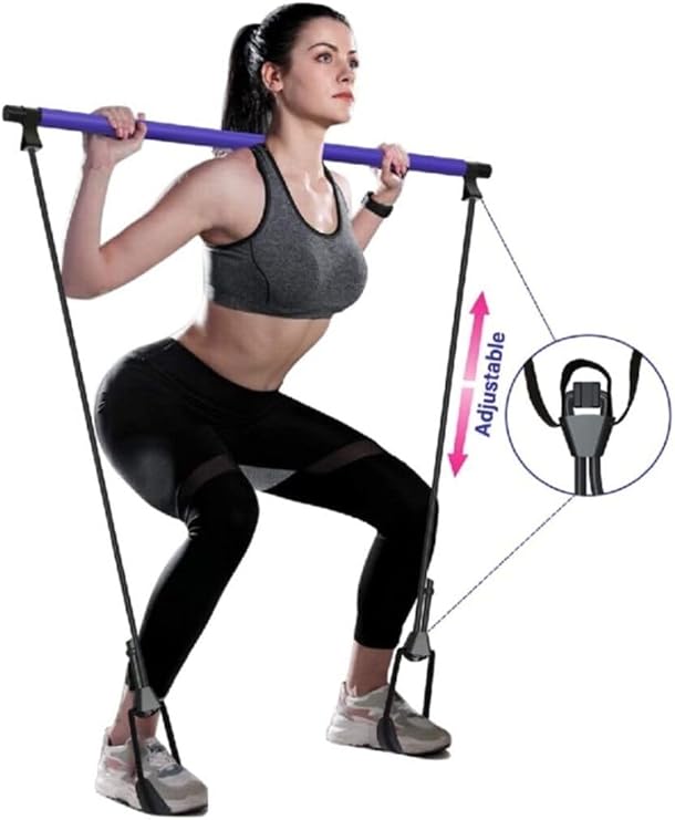 Buffer Portable Pilates Bar Egzersiz Çubuğu Tek Ebat, Tek Ebat, BRCBK, MOR