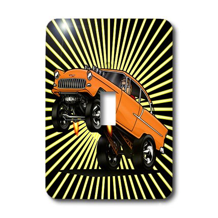 Couvercle pour interrupteur imprimé retro 55 Chev effet brillant Star Burst - 3