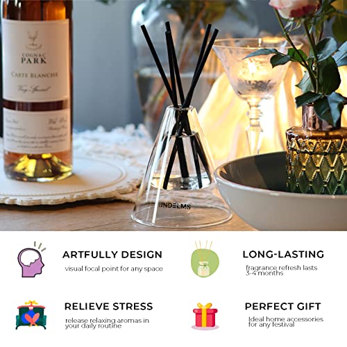 Undelms Reed Diffuser Set 6.7Oz Lemon & Sage Fragrance Diffuser All Natural Essential Oil & 8 Reed Diffuser Sticks Long-Lasting Fragrance Decor For Home Office Bathroom Desk… #TOP2