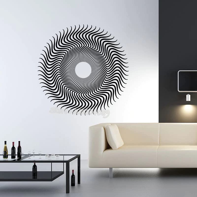 Gadgets Wrap Circle Curve of Concentration Wall Decal for Living Room Abstract Vinyl Stickers Wall Decal Mural Vinyl Sticker (56cm x 56cm) (B0B33N2VD3) Amazon Price History, Amazon Price Tracker