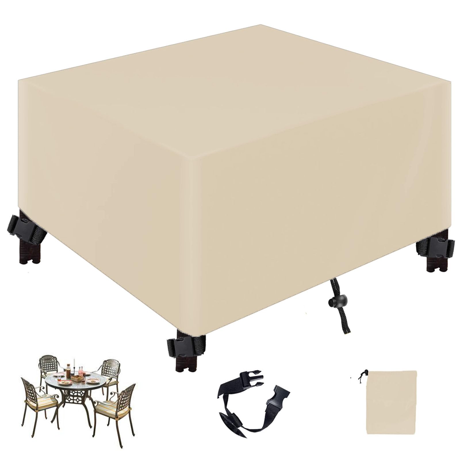 Housse hivernale imperméable 420D pour canapé de jardin et table extérieure anti-UV