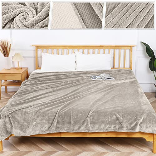 Gagahao Fleece Throw Blanket, Fuzzy Throw Blanket For Couch Sofa Soft Warm Cozy Furry Decorative Thick Blankets & Bed Throws For Couch (Khaki, 40X60 Inch) #TOP1