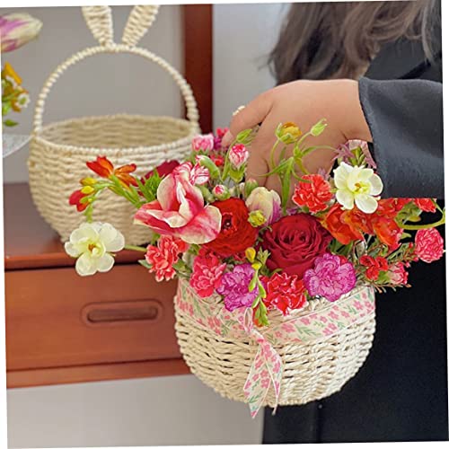 Cesta para el día de la madre con orejas de conejito ideal en decoración del hogar 4