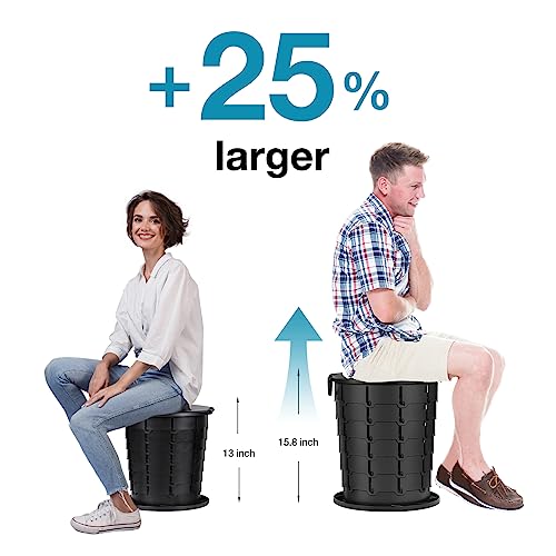 Image of TRIPTIPS Upgrade Retractable Portable Toilet Travel Toilet Adjustable Height Camping Toilet Portable Potty for Adults Kids, Foldable Portable Toilet for Camping /Car