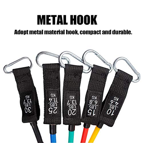 Correia de Resistência, Andoer Conjunto de extratores de fitness 11pcs Conjunto de cintos de resistê