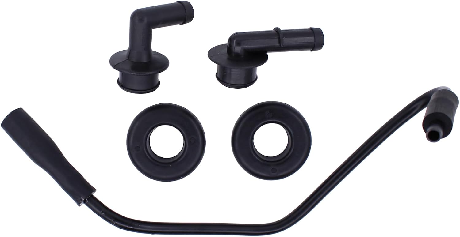MOTOKU Crankcase Vent Tube Breather Hose and PCV CCV Vent Valve Elbows Grommet Kit
