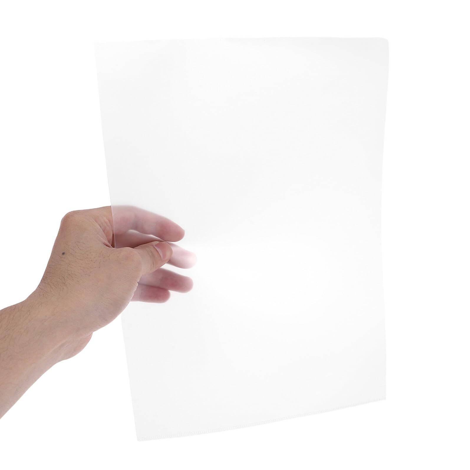 GALPADA 50 Pezzi Cartella Trasparente in Plastica A4 Forma, Design Robusto e Sottile, Custodia per Documenti per Scuola e Riunioni, Resistente e Leggera