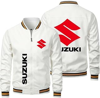 Ousthoos Men's Jacket for SUZUKI spring autumn sports coat Turtleneck Zipped Tracksuit Windbreaker Lightweight Top