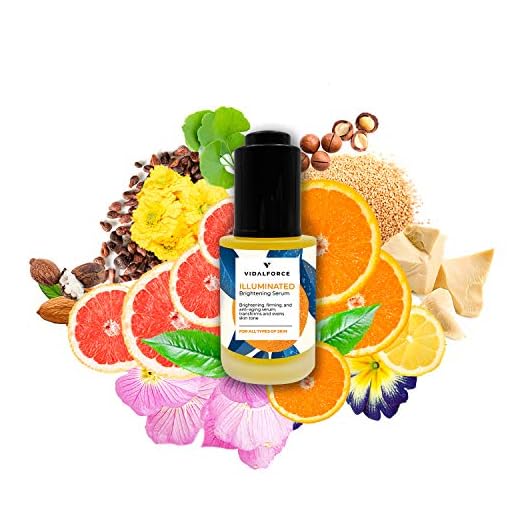 ILLUMINATED. Serum för torr hud. Oljeserum. Ansiktsserum med ren C-vitamin och 19 aktiva ingredienser 100% naturliga och 53% ekologiska. Super återfuktande anti-aging, anti-rynkor och ansiktslyftare