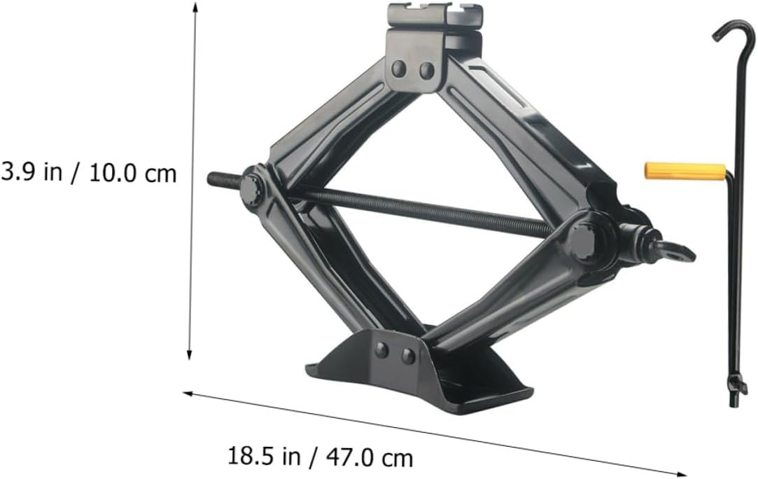 Luxshiny 5 Ton Hand Crank Scissor Jack Auto Repair Tool Portable Tire Lift for Car SUV Emergency Maintenance with Random Handle Color Random Color