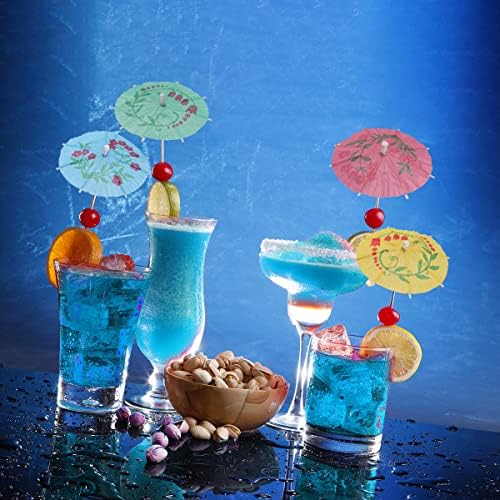 Cocktail Sticks 50Pcs Cocktail Accessories Drink Decorations with Reusable Flamingo Stirring Cocktail Umbrellas and Sparklers for Hawaiian Tropical Party Birthday Bars Music Festival