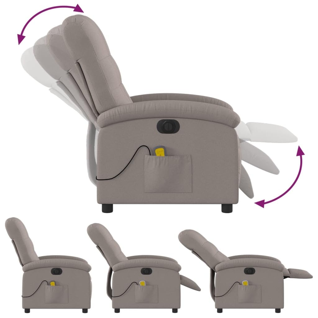 Sillón reclinable de Masaje eléctrico Tela Gris Taupe, Sillón De Relax, Sillon Masaje Relax, Sillon Relax Electrico, Hogar Sillon Relax, Sillones Comodos, Sofa Tantra - 3204088