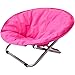 The Lakeside Collection Pet Moon Chair Bed Foldable Indoor Outdoor Elevated Adjustable Height - Pink