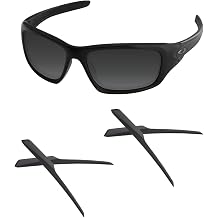 Acefrog 2 Pairs Upgraded Soft Silicone Replacement Temple Sleeve Ear Socks for Oakley Valve OO9236 Sunglasses, Perfectly Fit, Black