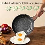YASHE 20cm Granitowa Patelnia Non-Stick Do Indukcji Oraz Kuchenek Gazowych