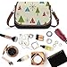 ZLJKMFY Mid Century Modern Christmas Trees Fashionable And Durable Portable Leather Shoulder Bag
