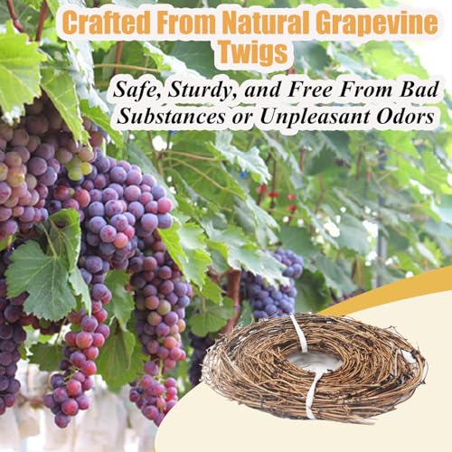 15 Feet Grapevine Garland DIY Crafts Natural Grapevine Twig Vines, 3 PCS Vines Garland Wreaths for Wedding Christmas House Holiday Door Vase Wall Decor