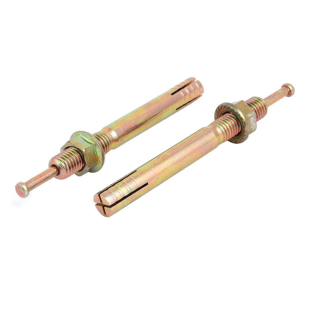 Aexit M10 x fastener 90mm Zinc Plated Hammer Drive Anchor Expansion Bolt Fastener 4pcs Model:33as566qo552