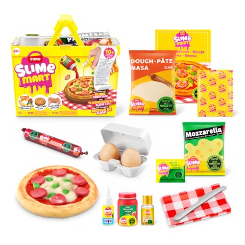 Slime Mart (Panier) de ZURU, Jouet composé de Slime, activités manuelles pour Enfant et Adulte, Pizza