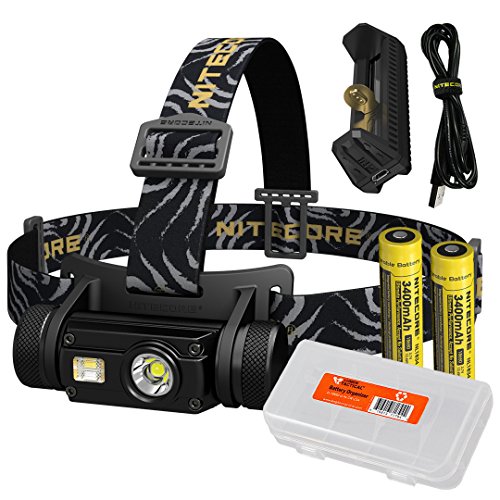 Nitecore HC65 1000 Lumen Triple Light Source Micro-USB Rechargeable Headlamp Plus 1x 3400mAh