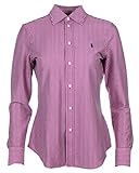 ralph lauren dress for less Vertikale Bestreifung Ralph Lauren Knit Dress Shirt Bluse Hemd - Navy/Pink/Weiß (Dunkelpink, S)