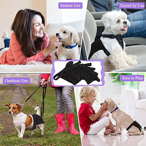 LeerKing 3er Pack Läufigkeitshose für Hündinnen waschbar Läufigkeitshöschen mit 9 Einlagen weibliche Hunde Läufigkeitshosen Hundewindeln Schwarz XS