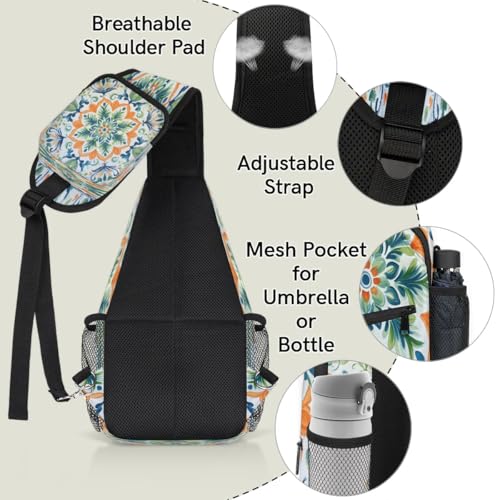 Sling Bag Unisex Mandala Estampado Crossbody para Viaje miniatura 4
