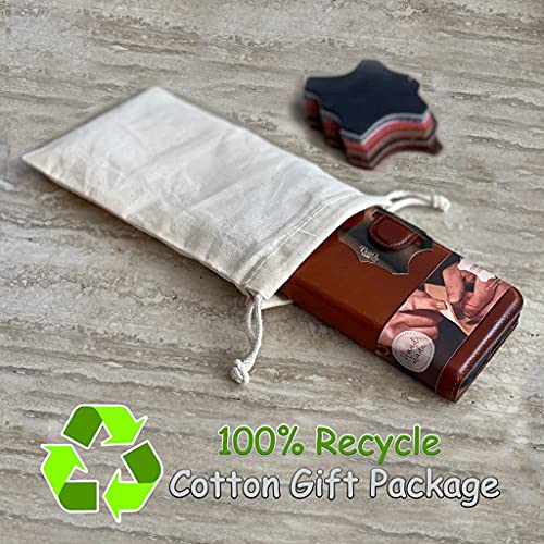 Hardiston Genuine Premium Leather Handmade Wallet Case For Iphone 7/8 / Se Double Folio Card Holders - Detachable Magnetic Flip Cover - Horizontal Kickstand - Protection For All Edges (Brown) #TOP6