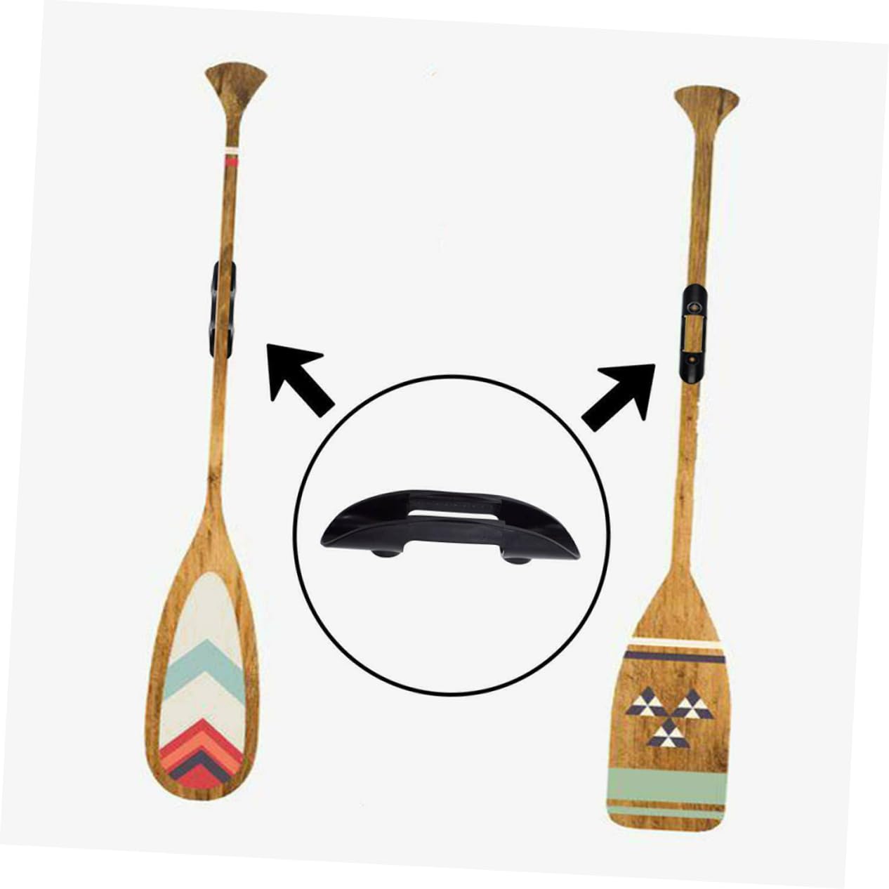 Toddmomy Kayak Paddle Holder Clip Abs Plastic 1 Pair Paddle Clip for Kayak Canoe Boat No Screws Side Mount