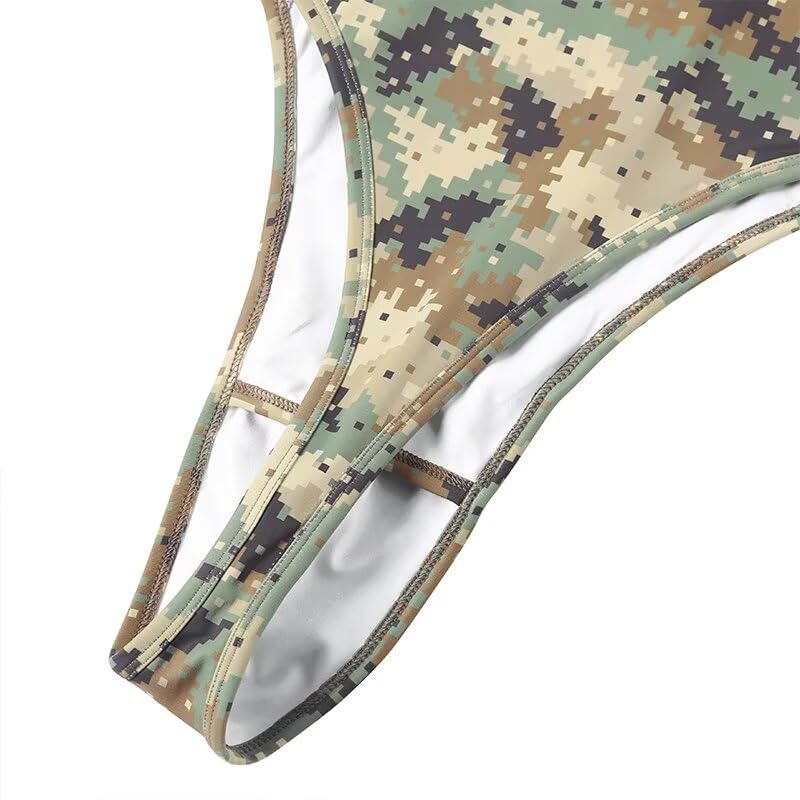 Mens Camouflage Bodysuit Deep U Neck Sleeveless Tank Top Adult Men's Leotard Romper for Adults3