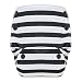 GroVia Reusable All in One Snap Baby Cloth Diaper (AIO) (Onyx Stripe)