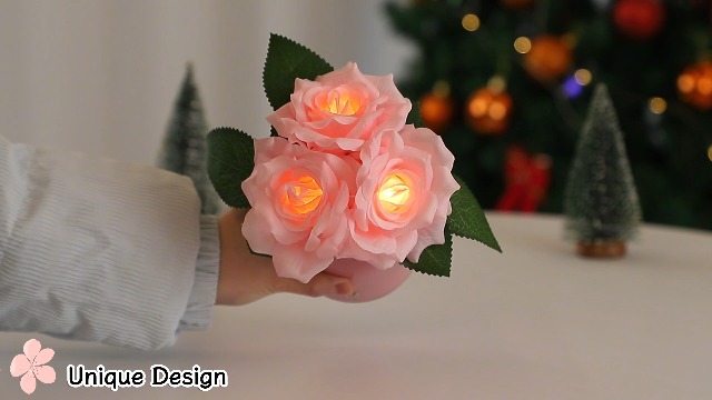 Image of Flower Lamp Gifts for Birthday Christmas Valentines Mothers Day Gifts for Women Mom Grandma Girlfriend Friend Wife Anniversary Birthday, Bedroom Bar Coffee Shop Decor (Rose-Pink-Flower)