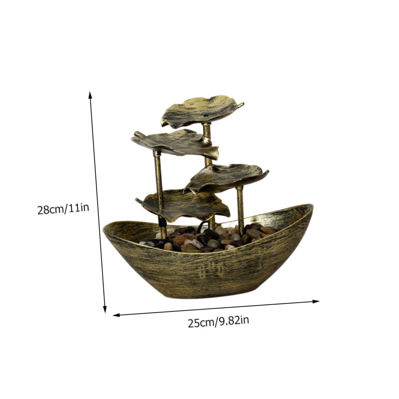 Cabilock Fontaine De Bureau Forme Lotus avec Éclairage LED Décoration Intérieur pour Salon Bureau Et Chambre