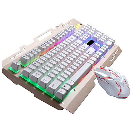 FengGa G700 Gaming Keyboard and Mouse Combo,Rainbow Breathing LED Backlit Keyboard and Mouse