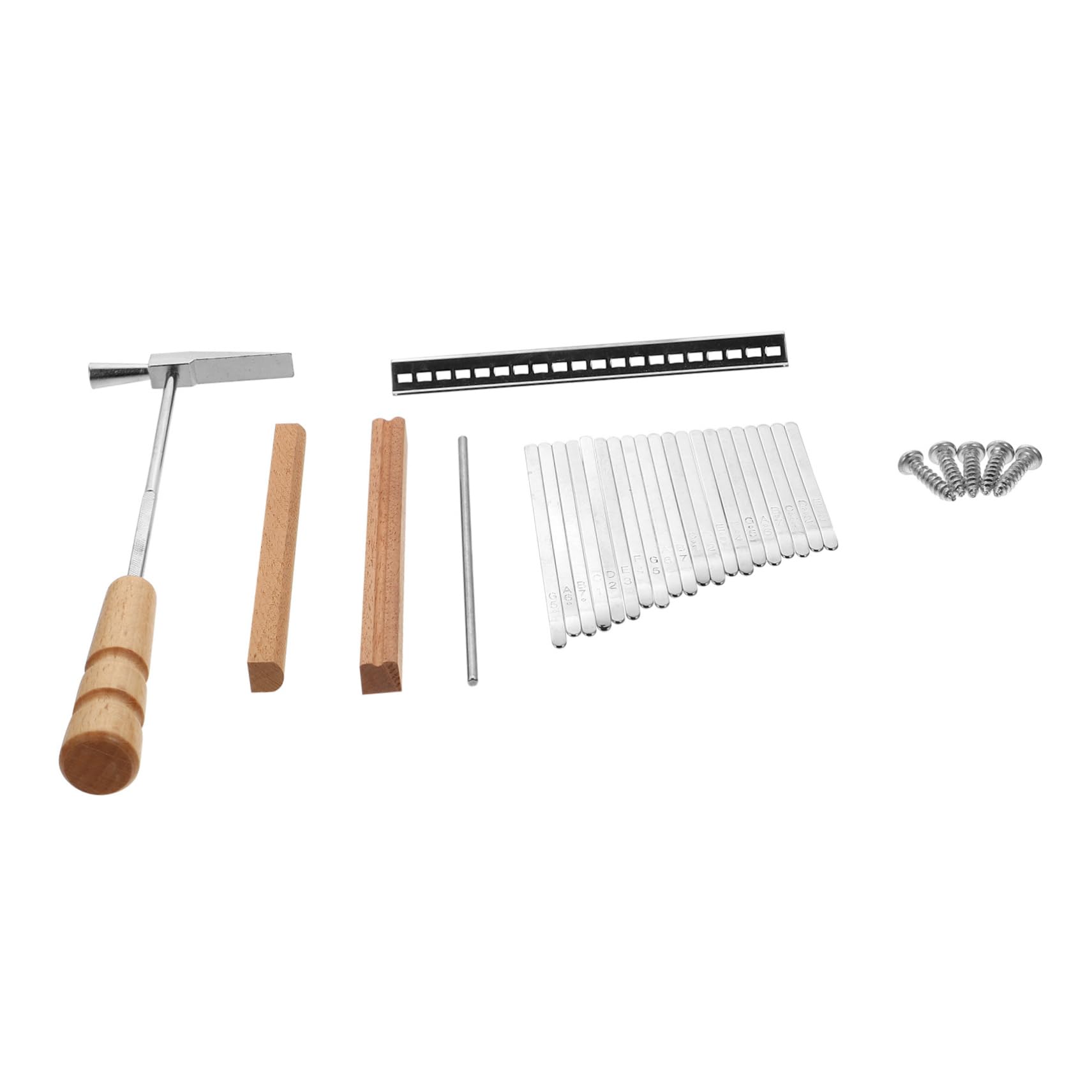 WHAMVOX 20-key Thumb Piano Kalimba Keys Metal Diy Set Tuning Hammer for Beginners
