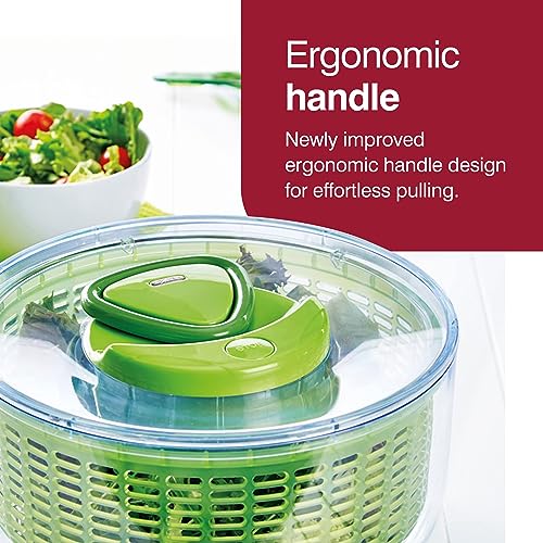 Secador de Salada Zyliss Easy Spin, grande, verde, livre de BPA